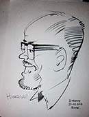 шарж Николая в очках