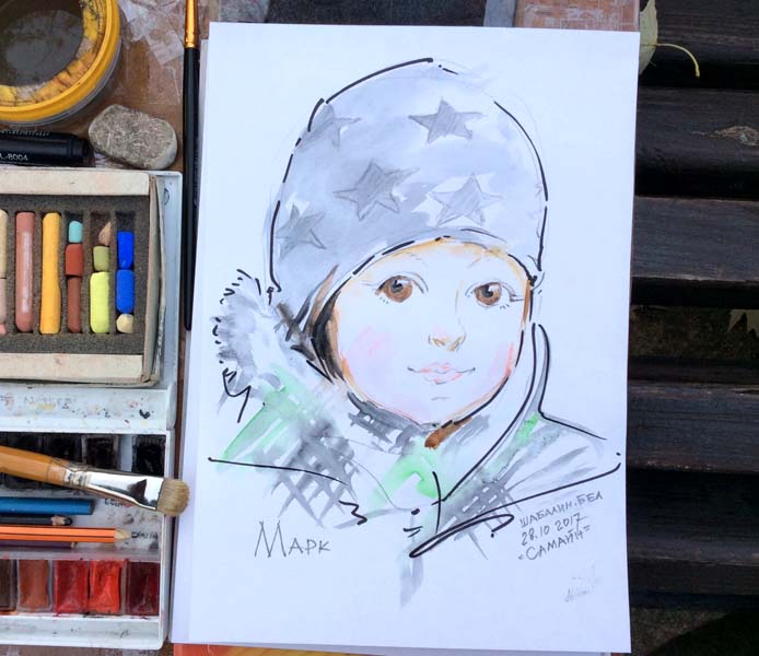 шарж Марка на корпоратив