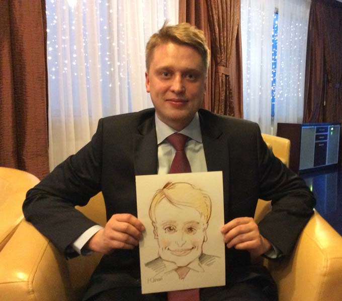  шарж молодого человека на свадьбе в Виктории юбилее