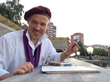 шаржист Михаил Шабалин и фаст фуд